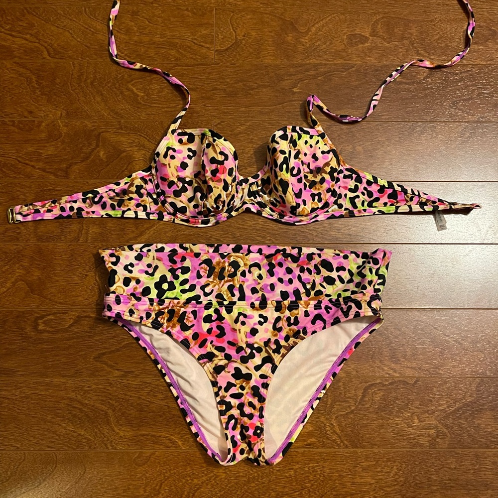 Leopard Print Women's Bikini Set